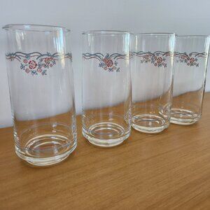 Set of 4 Corelle English Breakfast 16-oz Tumblers Glasses